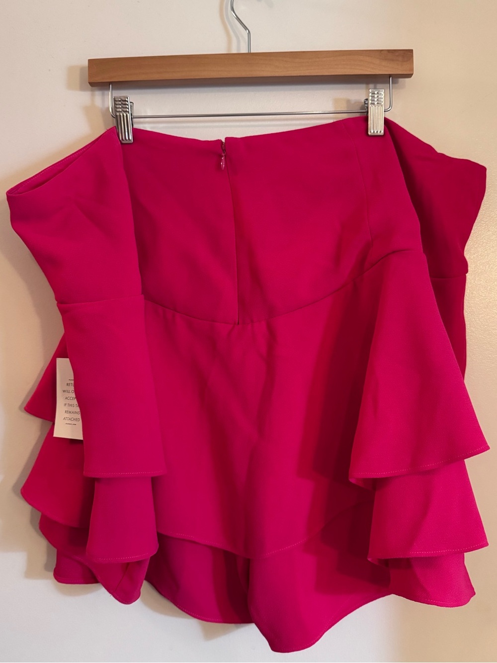 Eloquii Women’s Plus Size Hot Pink Tiered Ruffle Skort, Size 24